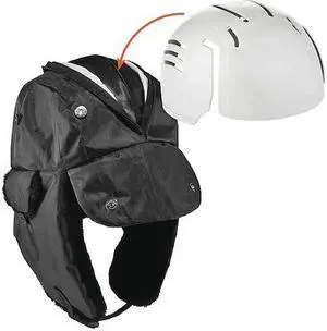 ERGODYNE 6802ZI Trapper Hat,Over the Head,L/XL,Black