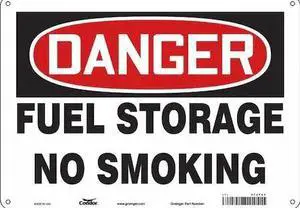 CONDOR 473T64 No Smoking Sign, 10" H, 14 in W,  Horizontal Rectangle, English,
