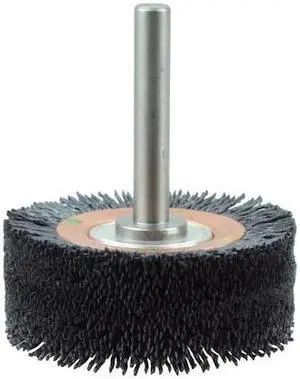 WEILER 86151 Bore-Rx 3" Dia   Brush Deburring .043/120CG Crimped Fill,3/8" Stem