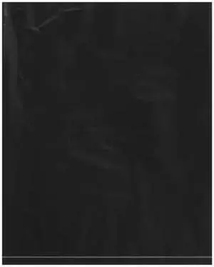 PARTNERS BRAND PB465BK Flat Poly Bags, 8" x 10", 2 mil, Black, 1000 PK