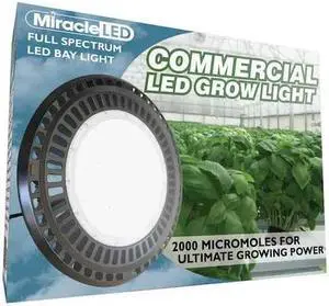 MIRACLE LED 602136 Industrial 200W LED High Bay Grow Light Ultra Bright Daylight
