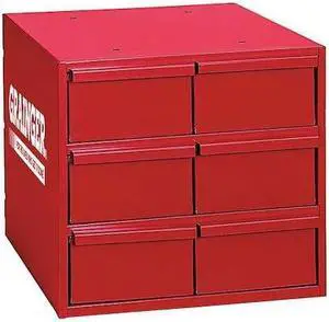 DURHAM MFG 001-17-S1157 Steel, Drawer Bin Cabinet, 11 3/4 in D x 11 in H x 11