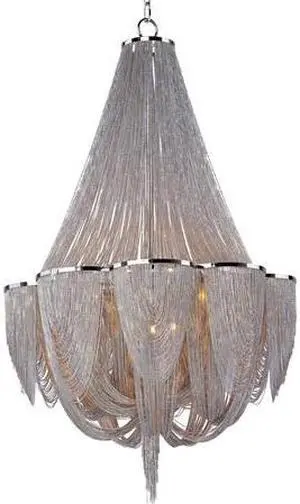MAXIM 21466NKPN Chantilly 12-Light 27" Wide Polished Nickel Chandelier