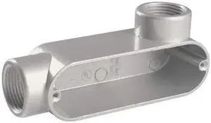 ZORO SELECT 11Y583 Conduit Outlet Body,Aluminum,LR