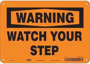 CONDOR 469T32 Safety Sign, 7 in Height, 10 in Width, Aluminum, Vertical