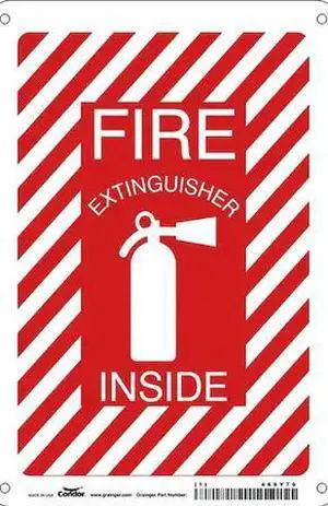 CONDOR 469Y79 Safety Sign,7" W,10" H,0.032" Thickness