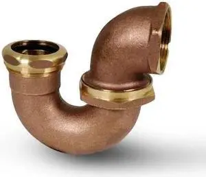 EVERFLOW 21315 IPSx1-1/2" LA Pattern Trap for Tubular Drain Applications, Brass