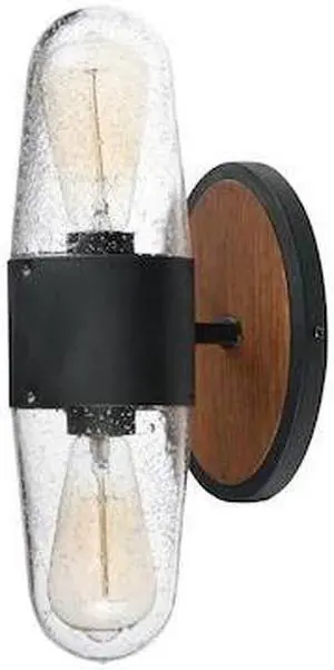 MAXIM 30012CDAPBK Lido 2-Light " Wide Antique Pecan / Black Outdoor Wall Sconce