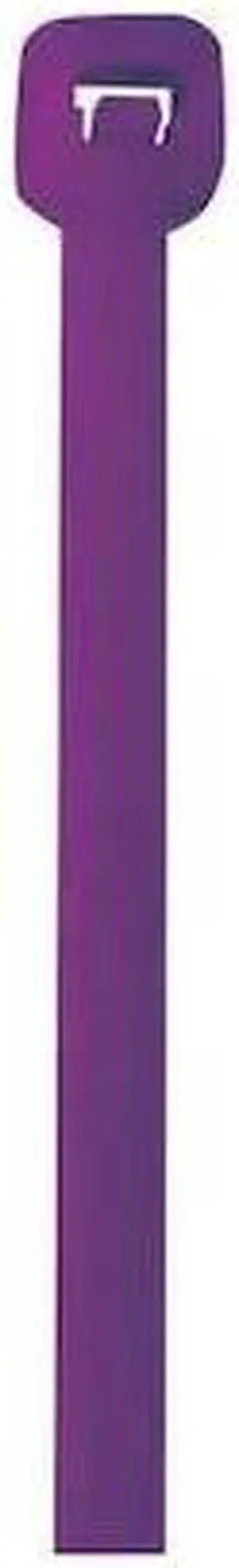 PARTNERS BRAND CT185E Cable Tie, 18 in L, Purple, 50 lb Strength, 500 PK