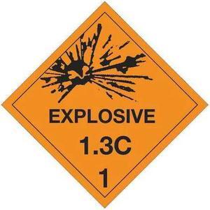 TAPE LOGIC DL5060 Tape Logic® Labels, "Explosive - 1.3C - 1", 4" x 4",