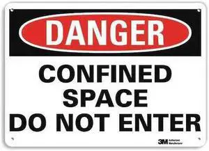 LYLE U1-1033-RA_10X7 Danger Sign,10x7 In.,English, U1-1033-RA_10X7