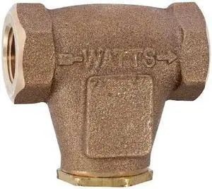 WATTS 3/8 LF27 In-Line V Strainer, 3/8" Pipe, FNPT x FNPT, Lead Free Cast