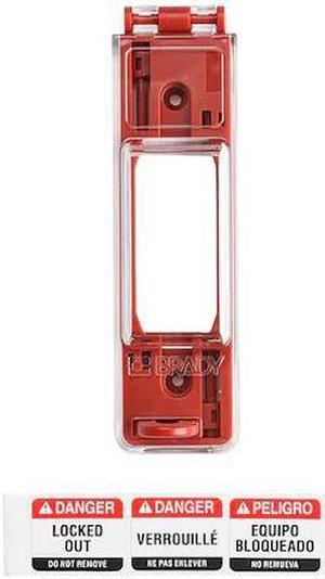BRADY 65392 Wall Switch Lockout,Red,9/32 In. Dia.