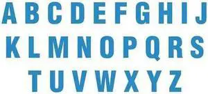 MAGNA VISUAL DCA-155 Die Cut Letter Magnets, Blue, 1-1/2", PK108