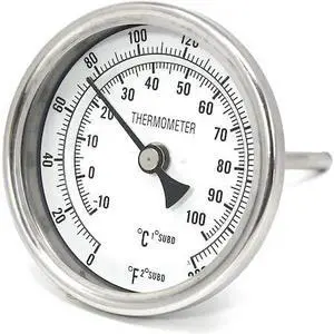 CONCORD PF300-C-4 3" 304 Stainless Steel Thermometer Glass Dial Brew Kettle Pot