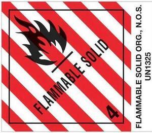 TAPE LOGIC DL513P1 Tape Logic® Labels, "Flammable Solids, N.O.S.", 4" x 4 3/4",