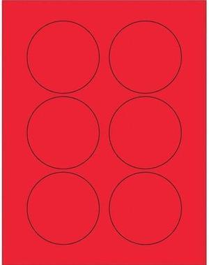 TAPE LOGIC LL195RD Tape Logic® Fluorescent Circle Laser Labels, 3", Fluorescent