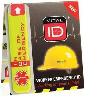 VITAL ID WSID-01 Hard Hat I.D., No Data Window, Vinyl, PK100