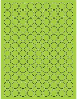 TAPE LOGIC LL190GN Tape Logic® Fluorescent Circle Laser Labels, 3/4",