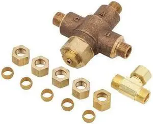 ACORN CONTROLS ST70-38-BCT Tempering Valve,Compression Inlet,Brass