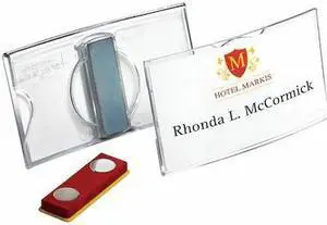 DURABLE OFFICE PRODUCTS 812319 Name Badge,Magnet,1/4" W,1-11/16" H,PK25