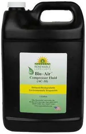 RENEWABLE LUBRICANTS 84203 Compressor Oil, 1 gal., SAE Grade 30