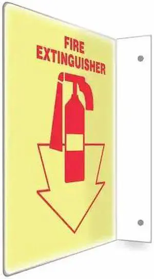CONDOR 480X35 High Visibility Safety Sign, 12 in Height, 9 in Width, PETG,