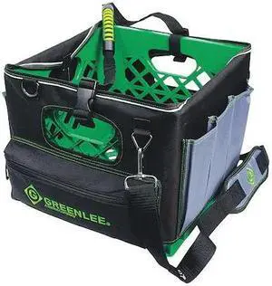 GREENLEE 0158-28 Tool Bag, Black, Polyester, 11 Pockets