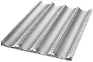 CHICAGO METALLIC 49034 Baguette/French Bread Pan,4 Moulds