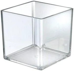 AZAR DISPLAYS 556306 6" Deluxe Clear Acrylic Cube Bin, PK4 AZAR DISPLAYS 556306 6" Deluxe Clear Acrylic Cube Bin, PK4