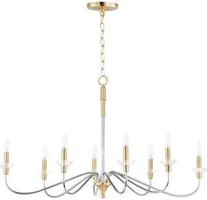 MAXIM LIGHTING 25378CLPCSBR Clarion 8-Light Chandelier MAXIM LIGHTING 25378CLPCSBR Clarion 8-Light Chandelier