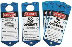 Lockout Hasp, Blue, Pk5