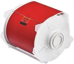 BRADY 76623 Label Tape Cartridge, Red, Labels/Roll: Continuous