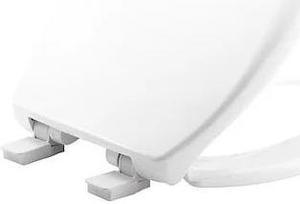 BEMIS GR1200E4 000 Toilet Seat, With Cover, Plastic, Elongated, White
