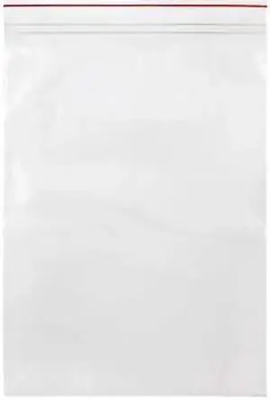 Reclosable Poly Bag Double Zipper Seal 18" x 13", 4 mil, Clear, Pk500 MINIGRIP RED LINE MGRL4P1318