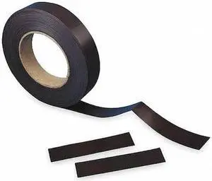 AIGNER INDEX MP-100 Magnetic Label Roll,W 1in,L 50 Ft,Black