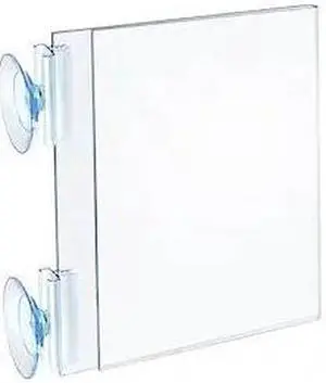AZAR DISPLAYS 106681 Two-Sided Acrylic Sign Holder W/ Suction Cup Grippers 5"W