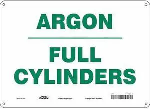 CONDOR 471L45 Safety Sign, 10 in Height, 14 in Width, Polyethylene, Horizontal