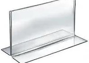 AZAR DISPLAYS 152723 7"W x 5"H Double-Foot Two Sided Sign Holder, PK10 AZAR DISPLAYS 152723 7"W x 5"H Double-Foot Two Sided Sign Holder, PK10