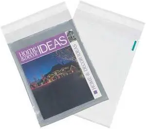 PARTNERS BRAND CV1215 Clear View Poly Mailers, 12" x 15 1/2", Clear/White, PK100
