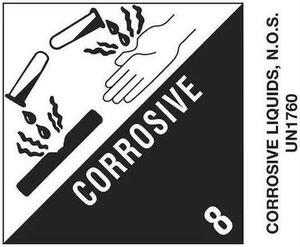 TAPE LOGIC DL524P2 Tape Logic® Labels, "Corrosive Liquids, N.O.S.", 4" x 4