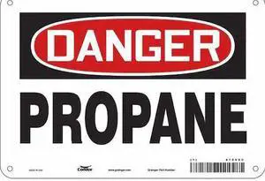 CONDOR 470V60 Safety Sign, 7 in Height, 10 in Width, Aluminum, Vertical