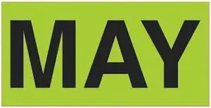 TAPE LOGIC DL6782 Tape Logic Months of the Year Labels, "MAY", 3" x 6",