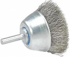 WALTER SURFACE TECHNOLOGIES 13C068 Mtd Cup Brush Crimped 2-3/8"x.0118"
