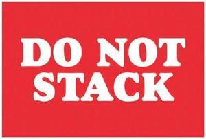 TAPE LOGIC DL1615 Tape Logic® Labels, "Do Not Stack", 2 x 3", Red/White,