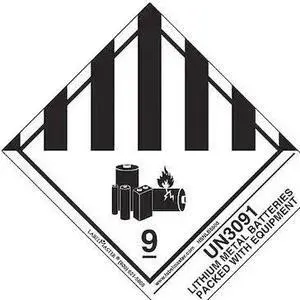 LABELMASTER HSNLB5600 UN3091 Lithium Metal Battery,PK500