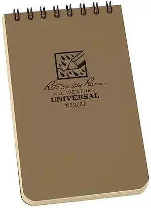 RITE IN THE RAIN 935T All Weather Memo Book,Universal,3 x 5In.