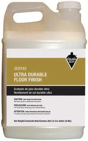TOUGH GUY 36XX49 Floor Finish,2.5 gal.,Solid Content 0.24