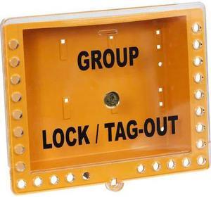 CONDOR 7389 Group Lockout Box,Yellow,11" H