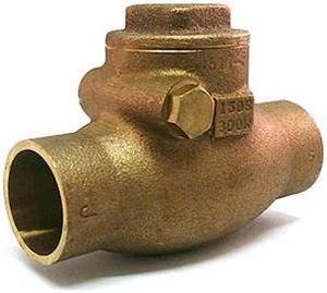 MILWAUKEE VALVE 1510T 1/2 1/2" Solder Bronze Swing Check Valve